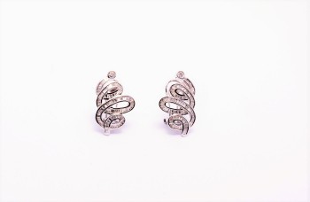 18K WG Diamond Earring