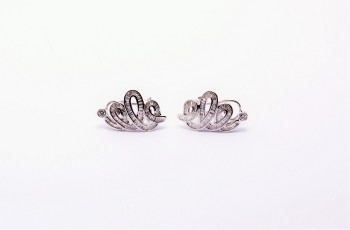 18K WG Diamond Earring