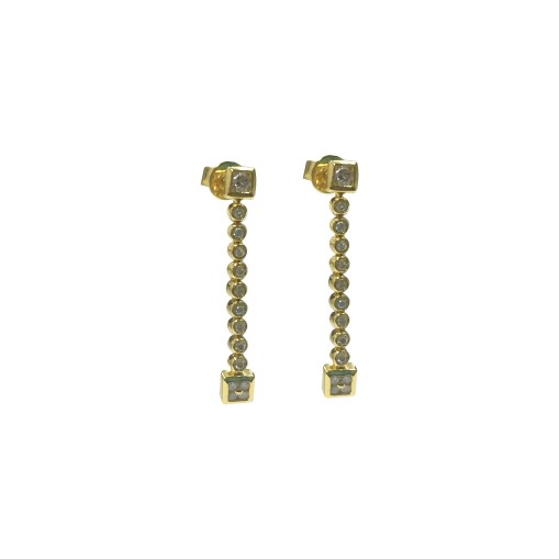 18K YG DIA EARRING