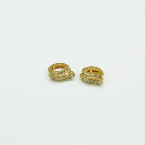 20K YG DIAMOND EARRING
