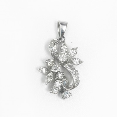 18K WG DIA PENDANT