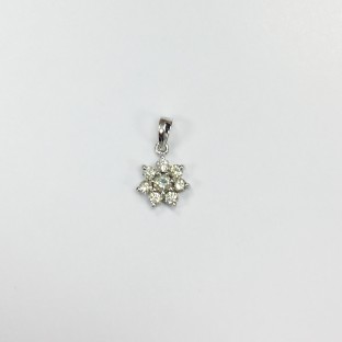 18K WG DIA PENDANT