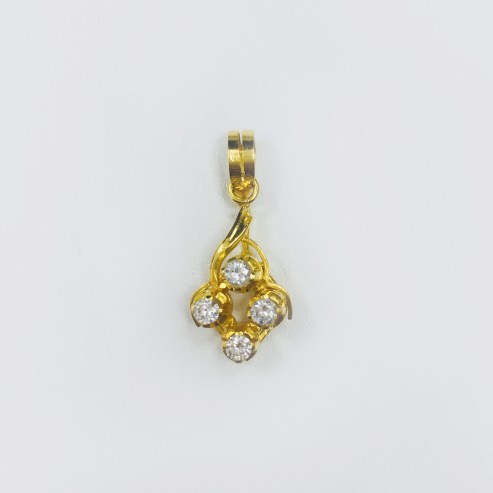 20K YG DIAMOND PENDANT
