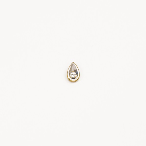 20K YG/WG DIAMOND PENDANT