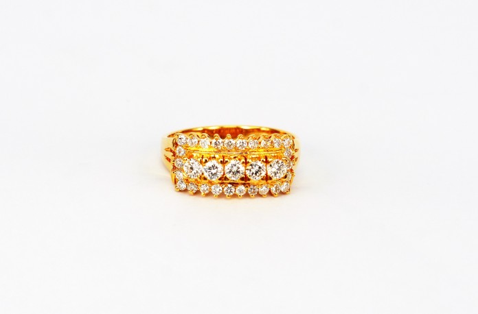 20K YG Diamond Ring
