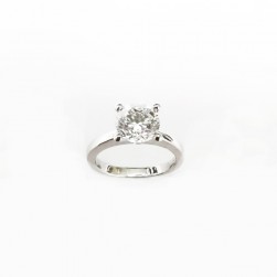 *18K WG Diamond Ring D1-1.508CT CLR-D VS1 NGI CERT:6903D730