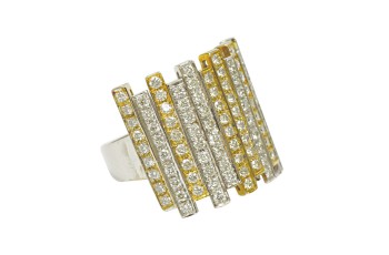 18K YG/WG Diamond Ring