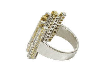 18K YG/WG Diamond Ring