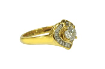 20K YG Diamond Ring