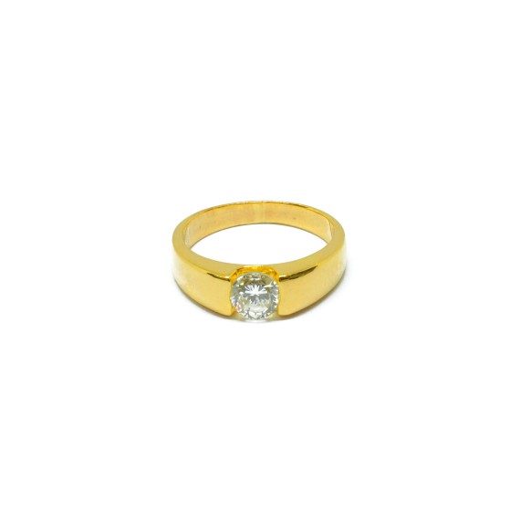 20K YG Diamond Ring