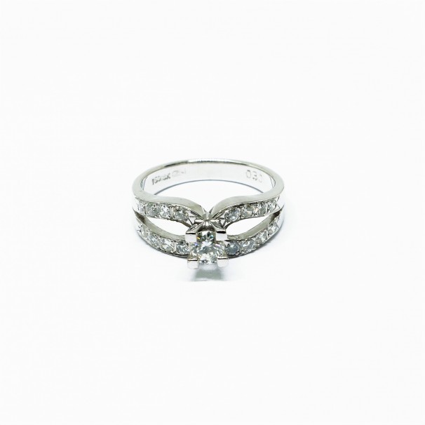 18K YG/WG Diamond Ring
