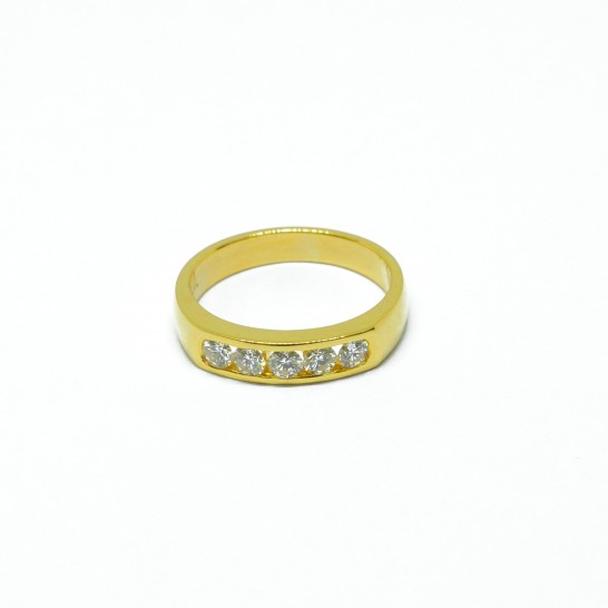 20K YG Diamond Ring