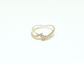 18K RG/WG Diamond Ring