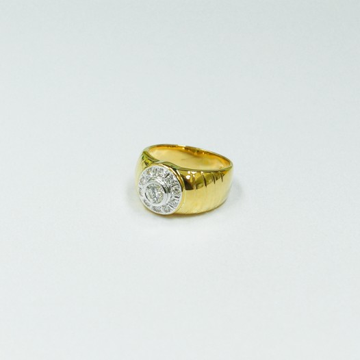 20K YG DIAMOND RING
