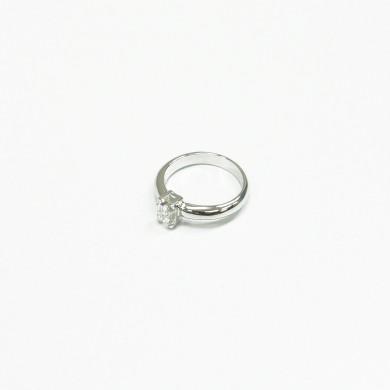 *18K WG DIAMOND RING 1.11CT-EMERALD CUT, VS-1, G-CLR, AIG CERT:019910293072