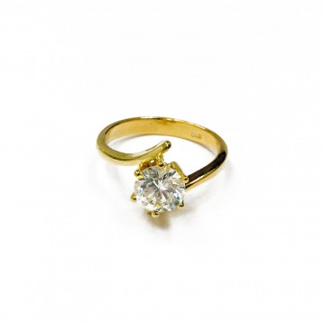 *20K YG DIAMOND RING D1-1.07CTS CERT 1006324