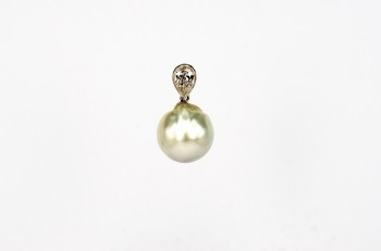 18K WG Diamond & Gems Pendant