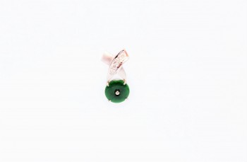 18K WG Diamond & Jade Pendant