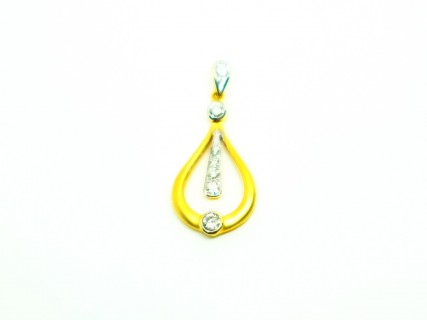 18K YG DIA PENDANT