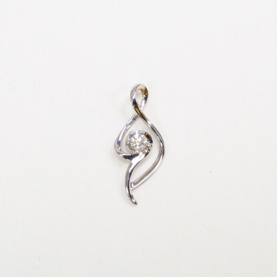 18K WG DIA PENDANT