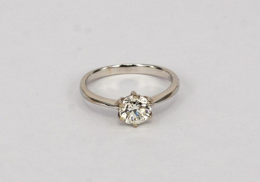 *18K WG Diamond Ring D1-0.9/H/IF