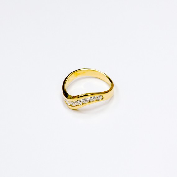 20K YG DIA RING
