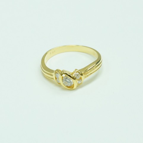 20K YG DIA RING