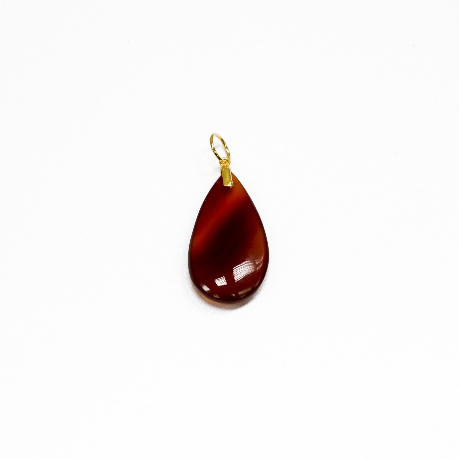 20K YG STONE PENDANT