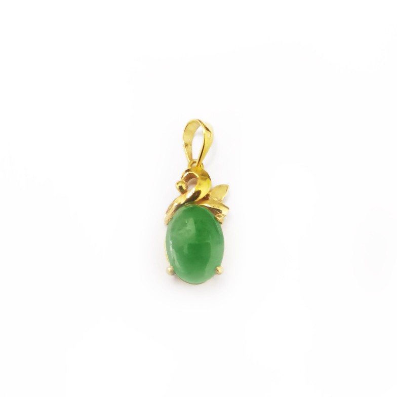 20K YG JADE PENDANT