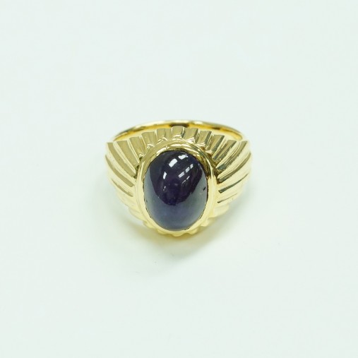 20K YG STN RING
