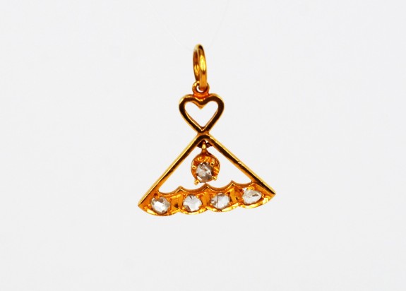 18K YG Intan Pendant