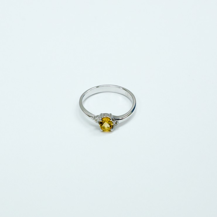 18K WG DIA STONE RING